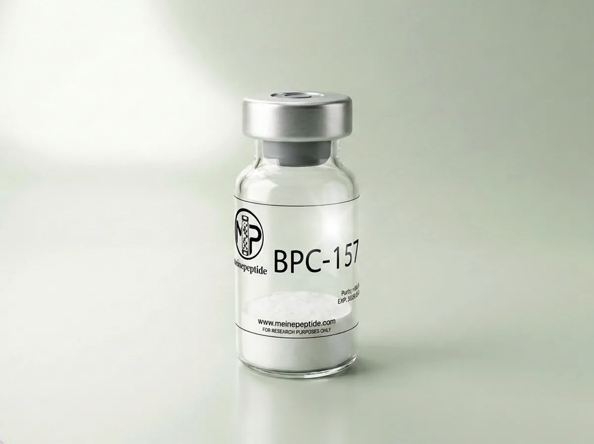 Vial de péptido BPC-157 · MeinePeptide