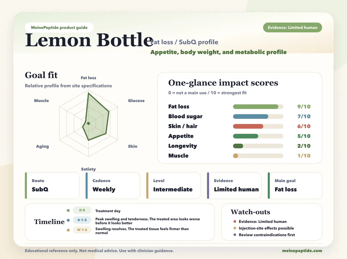 ویال پپتید Lemon Bottle · MeinePeptide