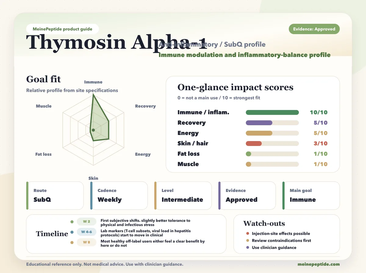 ویال پپتید Thymosin Alpha-1 · MeinePeptide